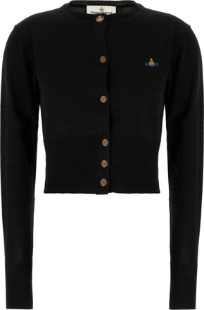 Vivienne Westwood Bea Cardigan - Dames - Vesten - Zwart - M - Katoen - Truien & Vesten