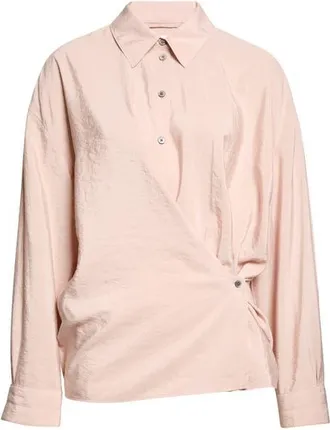 Christophe Lemaire Twisted Silk Blend Shirt in Orchid at Nordstrom, Size 36