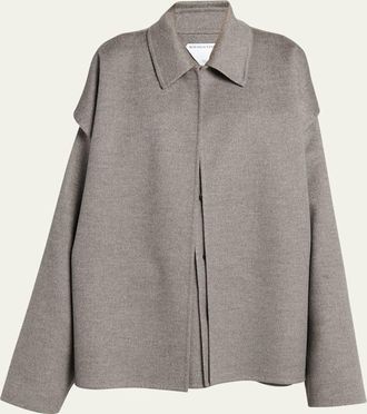 Bottega Veneta Oversized Light Double Wool Cashmere Jacket