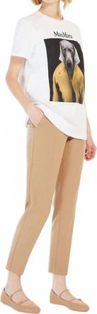 Max Mara Furio Cropped Ankle Pant In Cammello