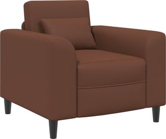 vidaXL Sill&oacute;n Marr&oacute;n Cuero Sint&eacute;tico Vidaxl