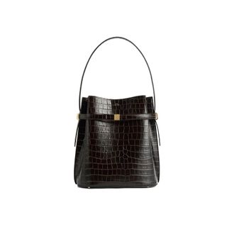 Toteme Toteme bucket bag met krokodillenreli&euml;f