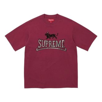 SUPREME FW26 Milan Sequin S/S T-Shirt Maroon FW26KN55-MRN