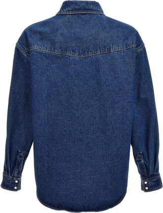 Palm Angels Cotton Denim Jacket - Blue