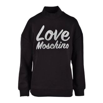 Love Moschino Sweatshirts, female, Black, M, Maglia Sweatshirt