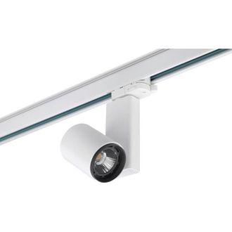 Leds - C4 Ledsc4 Mach3 - Foco De Carril Led 12.5w Y 935lm Con Luz C&aacute;lida 3000k. Di&aacute;metro 6.3cm. Estructura De Aluminio. Color Blanco