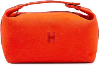 Hermès 2021-2025 Large Canvas Bride A Brac Case vanity bag - Orange