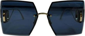 Dior Pre-owned Accessories, female, Blue, Size: ONE SIZE Pre-owned 30Montaigne S7U Square-Framed Sunglasses