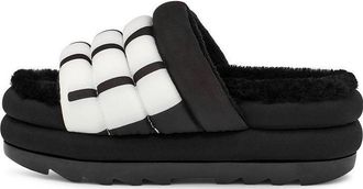 UGG (WMNS) UGG Maxi Slide Logo Black 1127067-BLK