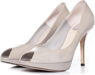 Dior Pre-owned Womens Christian Patent leather miss pump - Grey - Size 39.5 EU/IT