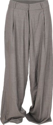 Frankie Shop Wide-Leg Trousers in Grey Polyester