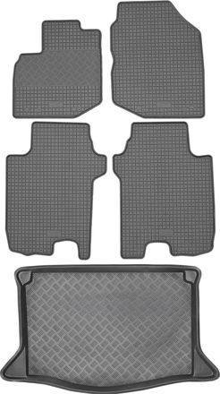 OEM Juego De Alfombrillas De Goma Para Coche Y Maletero Para Honda Jazz Ii Hatchback (2008-2015)