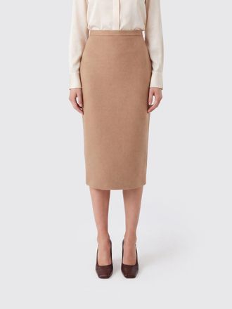 Max Mara Wool Knit Midi Pencil Skirt with High Waist