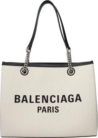 Balenciaga Damess Schoudertassen Stof Beige/Zwart