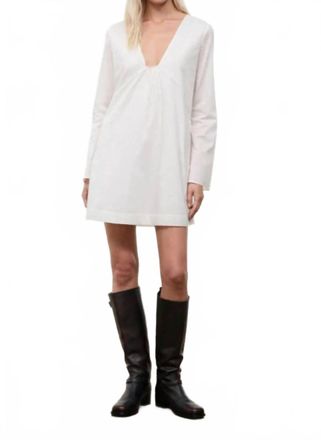 Staud Vivi Long Sleeve Dress In Ivory