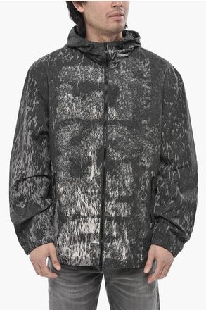 Diesel Nylon Windbreaker J-BRICK With Acid Wash Effect size 50