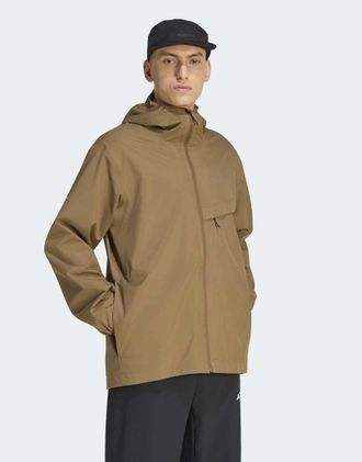 adidas Terrex Multi 2 Layer climaproof - Giacca antipioggia multistrato marrone ossido