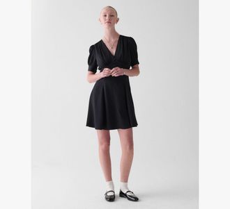 Kate Spade New York Fluid Puff Sleeve Mini Dress