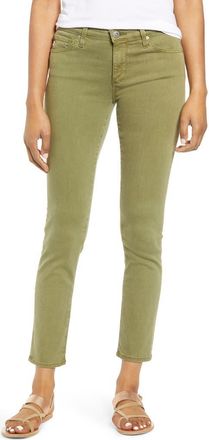 AG - Adriano Goldschmied The Prima Ankle Cigarette Jeans in Sulfur Olivewood at Nordstrom Rack, Size 27