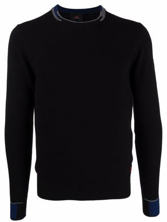 Peuterey contrast-trim jumper - men - Polyamide/Wool/Acrylic - XXXL - Black