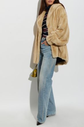 Stand Studio Faux Fur Coat Francis, Womens, Beige
