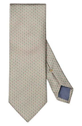 Eton Cherries Print Silk Tie in Light Green at Nordstrom Rack