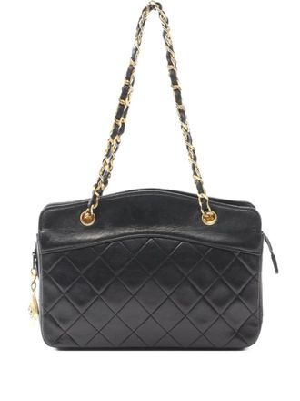 Chanel 1989-1991 quilted shoulder bag - women - Lambskin - One Size - Black