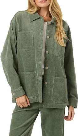 O'Neill Langford Corduroy Shacket in Sea Spray at Nordstrom, Size Xx-Large