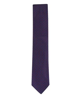Canali dotted silk tie - Purple