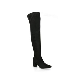 Steve Madden Womens Suede Crosswalk Black Boots - Size UK 5
