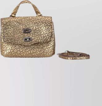 Zanellato structured metallic shoulder bag top handle