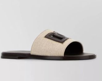 Dolce & Gabbana canvas sandals flat sole open toe