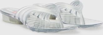 Diesel Sculptural flip-flops in Melflex - Sandals - Woman - Silver