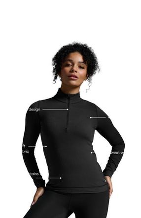 2XU Flex 1/2 Zip Long Sleeve in Black/black at Nordstrom, Size X-Small