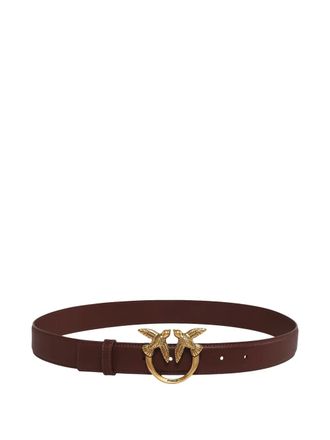 Pinko Love Birds leather belt - Brown
