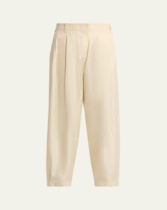 The Row Beta Pleated Wide-Leg Silk Pants