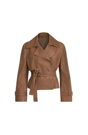 Brunello Cucinelli Vintage nappa Crop trenchcoat in Brown at Nordstrom, Size 38 It