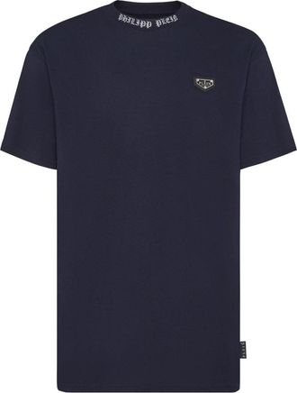 Philipp Plein T-Shirt Round Neck SS TM - Heren - T-shirts - Blauw - 3XL - Katoen - Tops