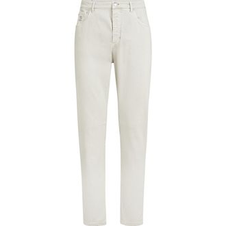 Brunello Cucinelli Garment-dyed denim trousers in Yuta at Nordstrom, Size 54 It