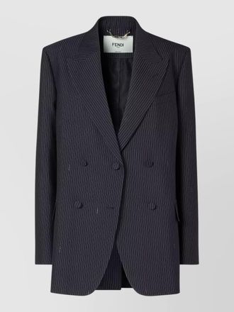 Fendi pinstripe double-breasted wool blazer