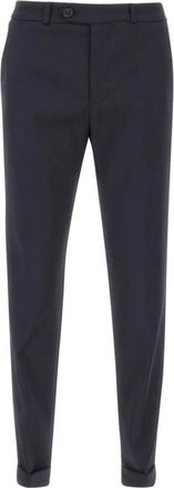 Roberto Ricci Design Stijlvolle Nero Broek voor Mannen - Heren - Slim Fit Broeken - Zwart - S - Polyester - Broeken