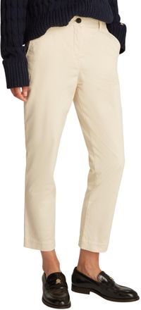 Tommy Hilfiger Womens Stretch Slim Ankle Grazer Chinos, Off-White (Ivory Petal), 16