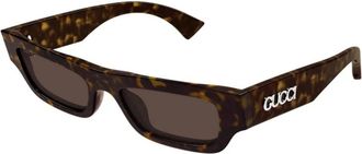 Gucci Sunglasses, male, Brown, 52 MM, Rectangular Sunglasses