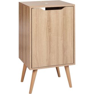 Beliani Beliani - Mueble Para Lavabo 45 X 80 Cm Almacenaje De Ba&ntilde;o Con Estantes Mdp Marr&oacute;n Claro Junin
