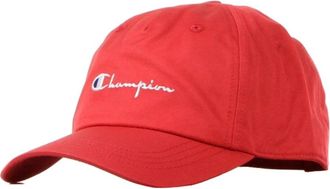 Champion Rode Baseballpet met gebogen klep - Heren - Petten - Rood - ONE Size - Accessoires
