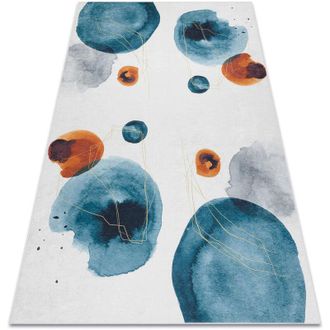 RugsX Rugsx - andre 1112 washing carpet Abstraction anti-slip - white / blue multicolour 160x220 cm