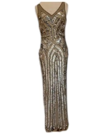 Alberto Makali Full Beaded Gown In Multicolor