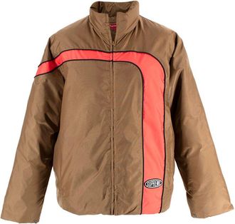 SUPREME Orange Stripe Puffer Coat Size M