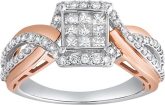 LuvMyJewelry Blush Entwine 0.65 Ct 10K Gold Diamond Ring