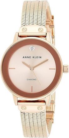 Anne Klein Rose Gold-Tone Diamond Dial Cable Bracelet Ladies Watch AK-3220RGRG